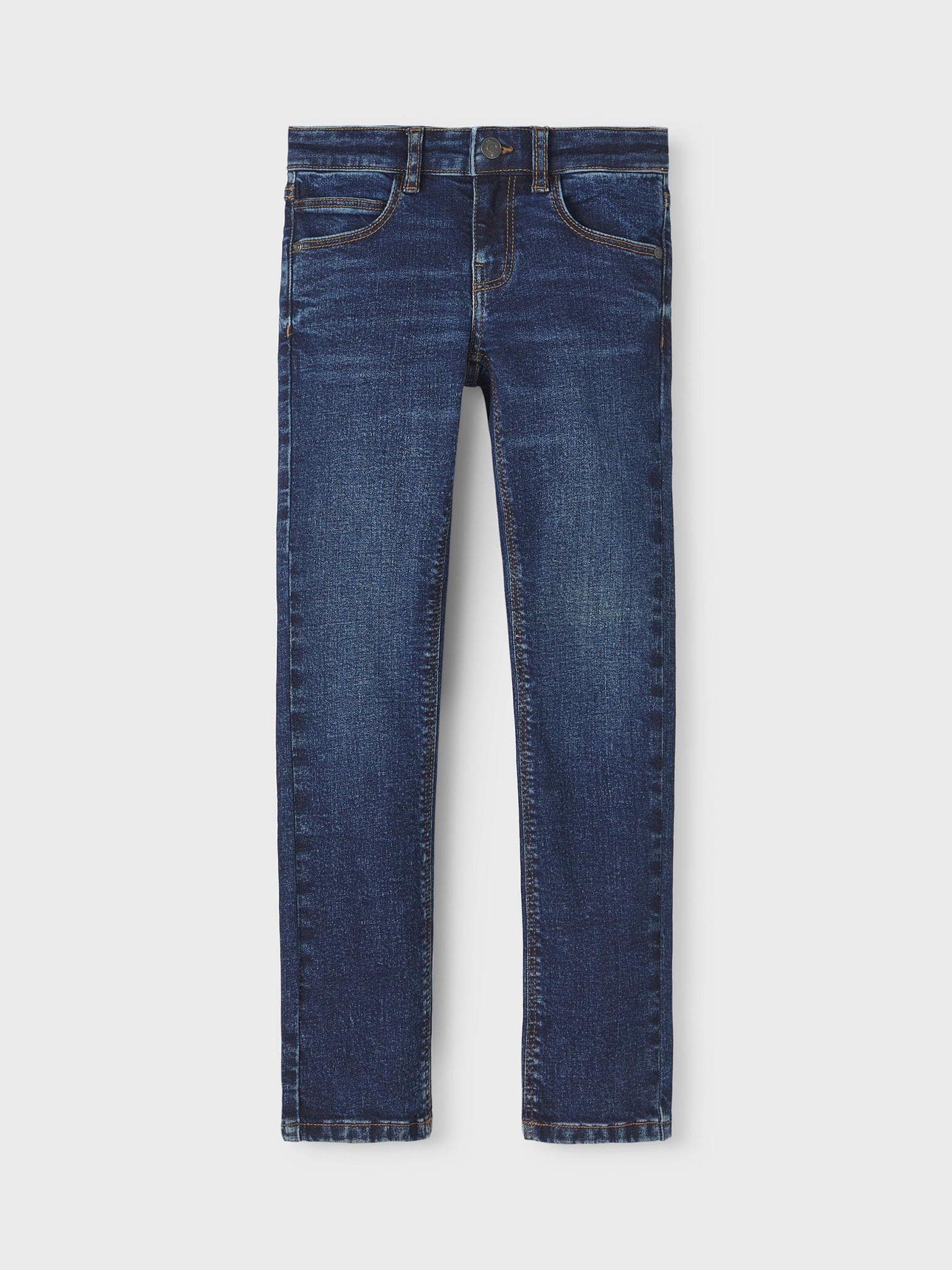 Εφηβικό παντελόνι τζιν σκούρο NKFSALLI SLIM JEANS 1014-TE FT 13214429  | 13214429