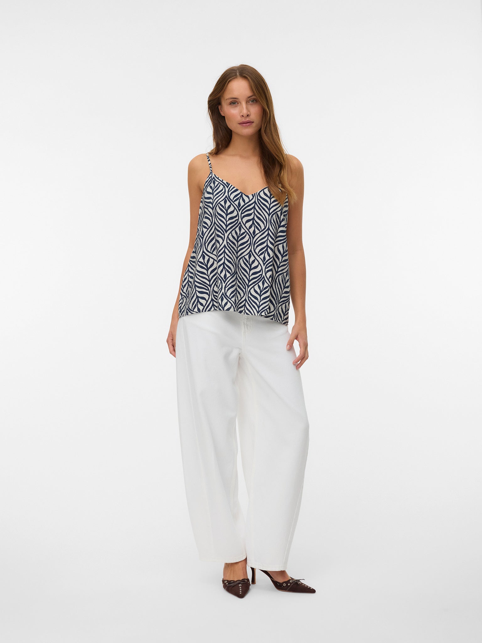 Γυναικείο top εμπριμέ VMJOSIE SINGLET WVN 10341599 | 10341599