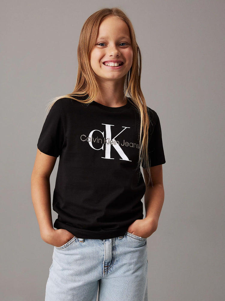 Παιδική μπλούζα μακό CK MONOGRAM SS T-SHIRT IU0IU00676BEH | IU0IU00676BEH