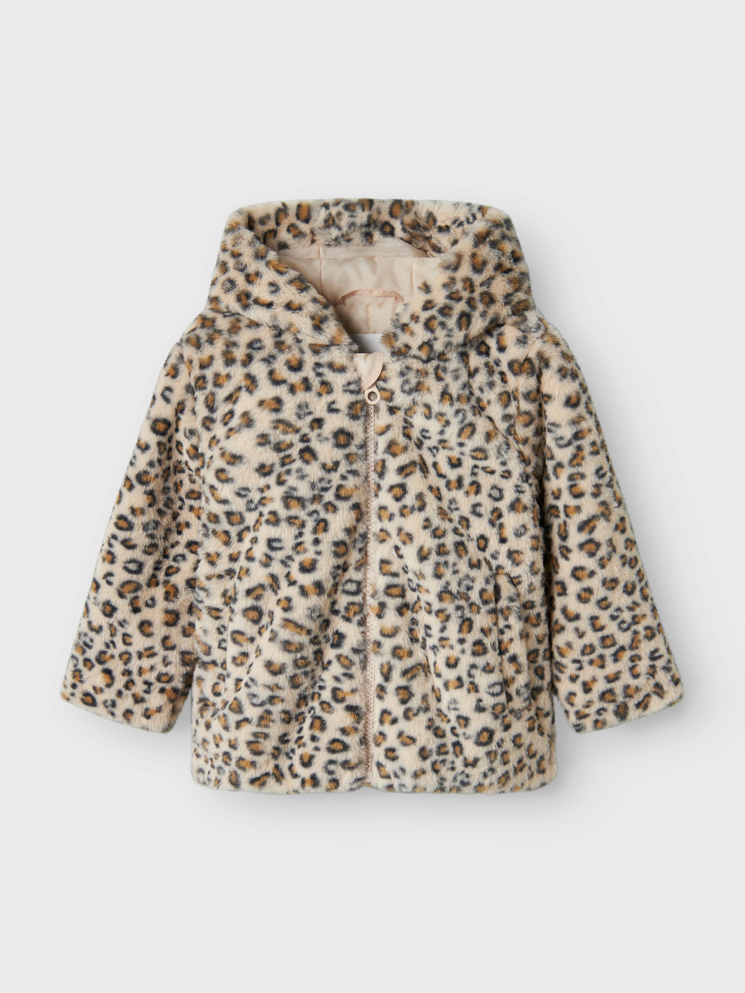 Παιδικό παλτό γούνινο animal NMFMILA JACKET W HOOD 13241682 | 13241682