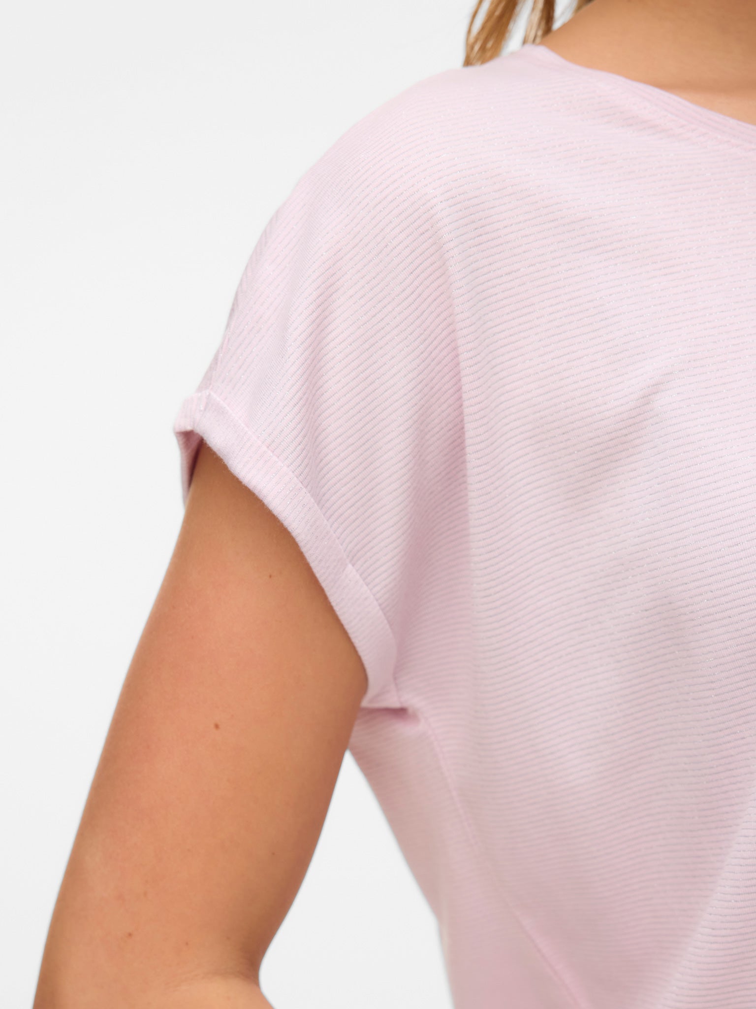 Γυναικεία μπλούζα VMLAVA GLITTER SS TOP STRIPE LX JRS NOOS 10250488 | 10250488