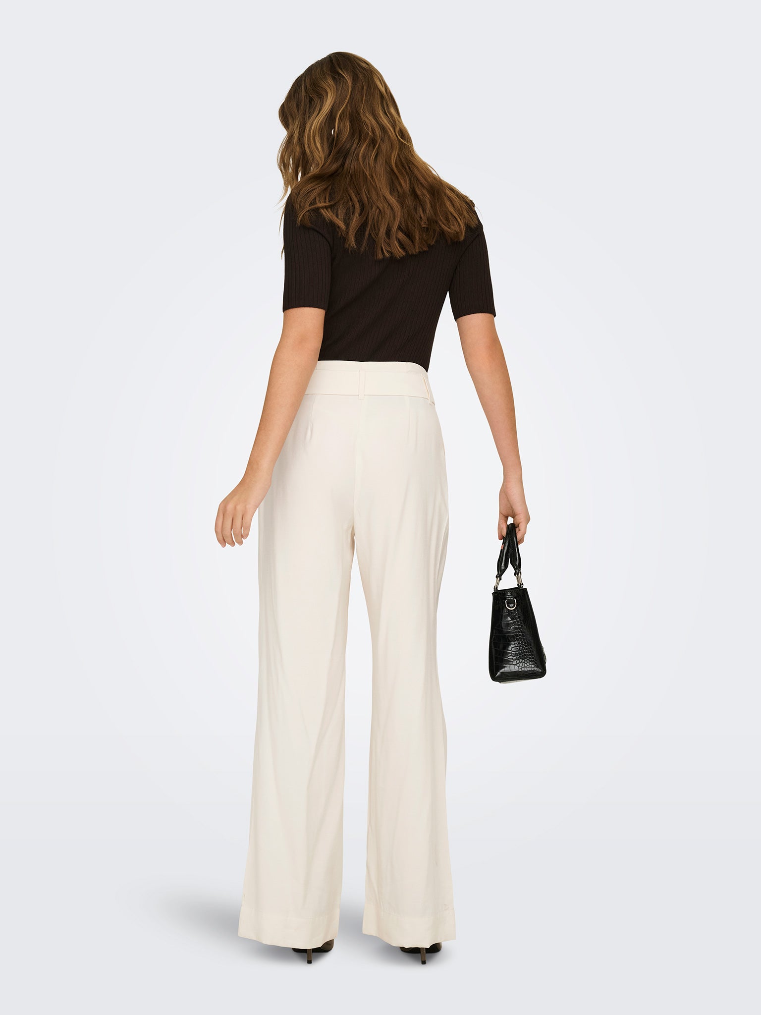 Γυναικείο παντελόνι με ζώνη ONLTILA LIFE HW BELT WIDE PANT TLR 15367390 | 15367390