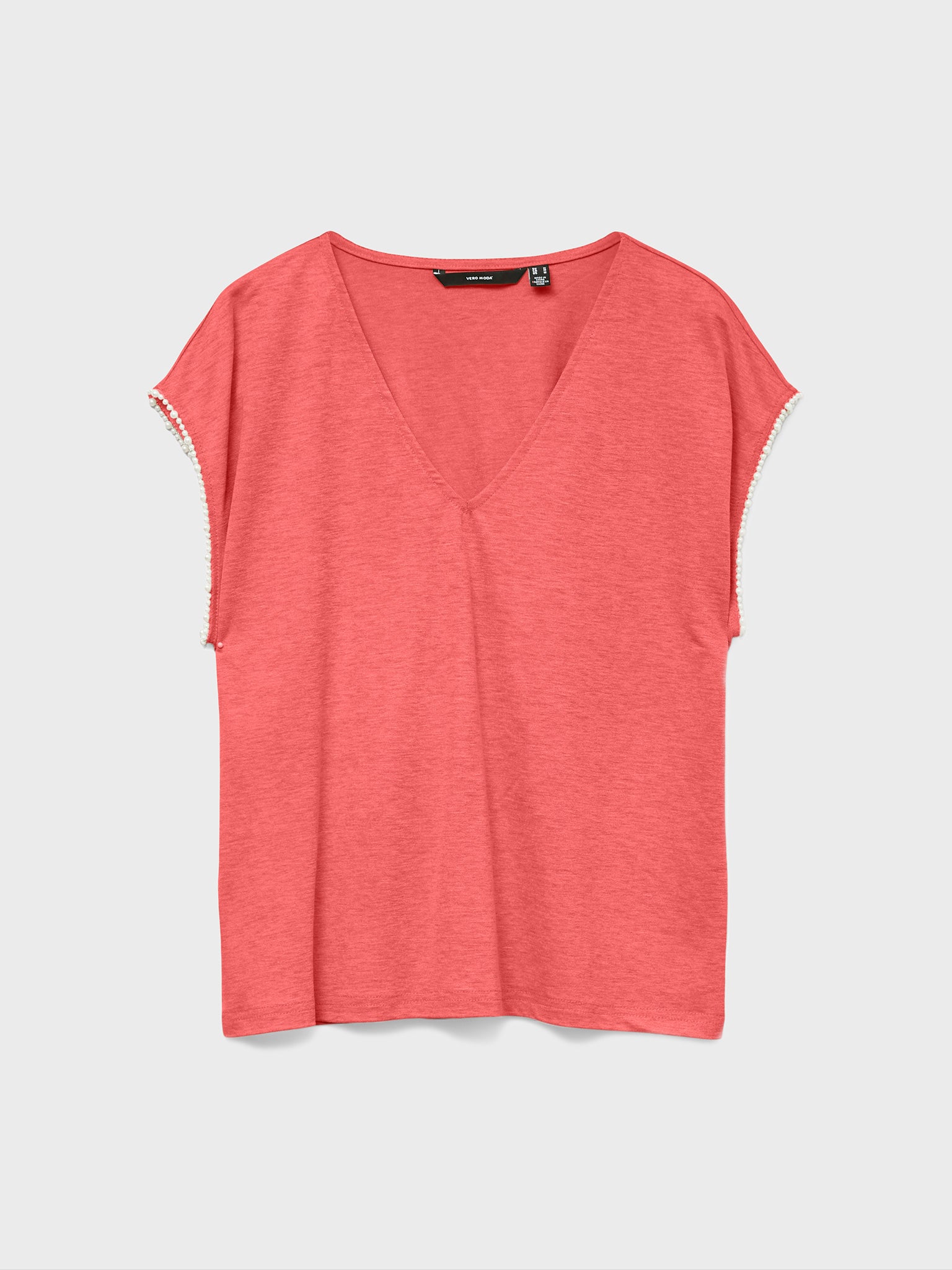 Γυναικεία μπλούζα VMVIPS SS AVA V-NECK TOP JRS 10327099 | 10327099