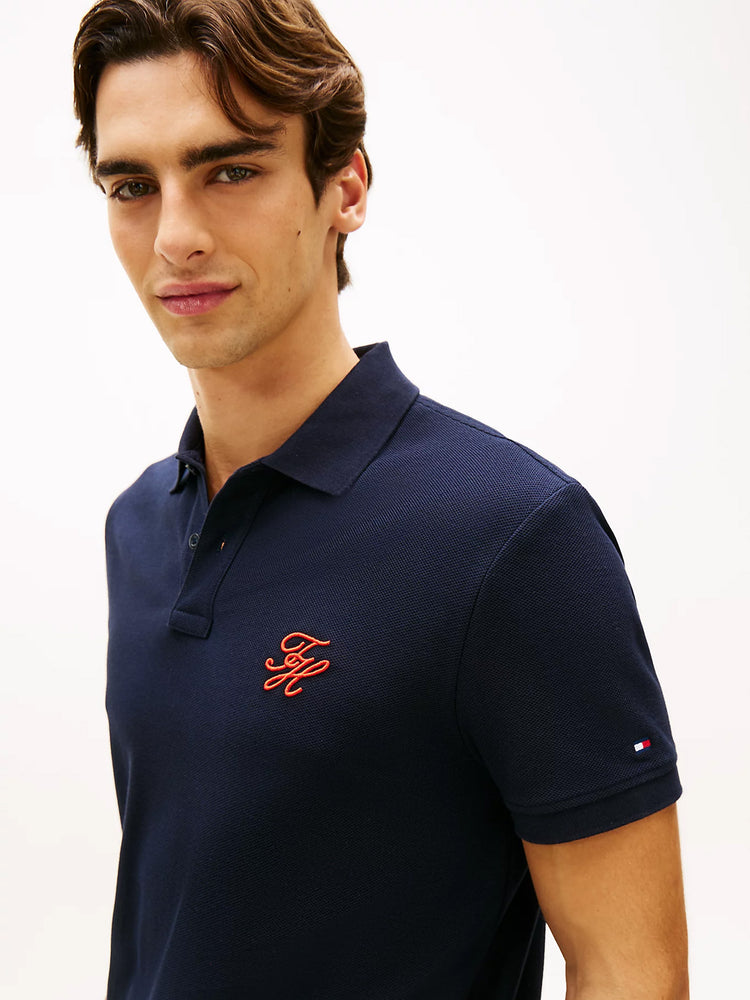 Ανδρικό polo TH SCRIPT REG POLO MW0MW43046DW5 | MW0MW43046DW5
