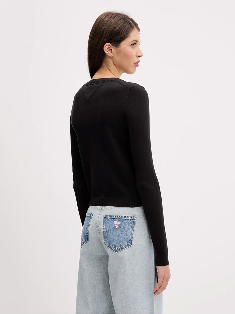 Γυναικεία ζακέτα ψιλή πλέξη TJW ESSENTIAL CREW NECK CARDIGAN DW0DW20976BDS | DW0DW20976BDS