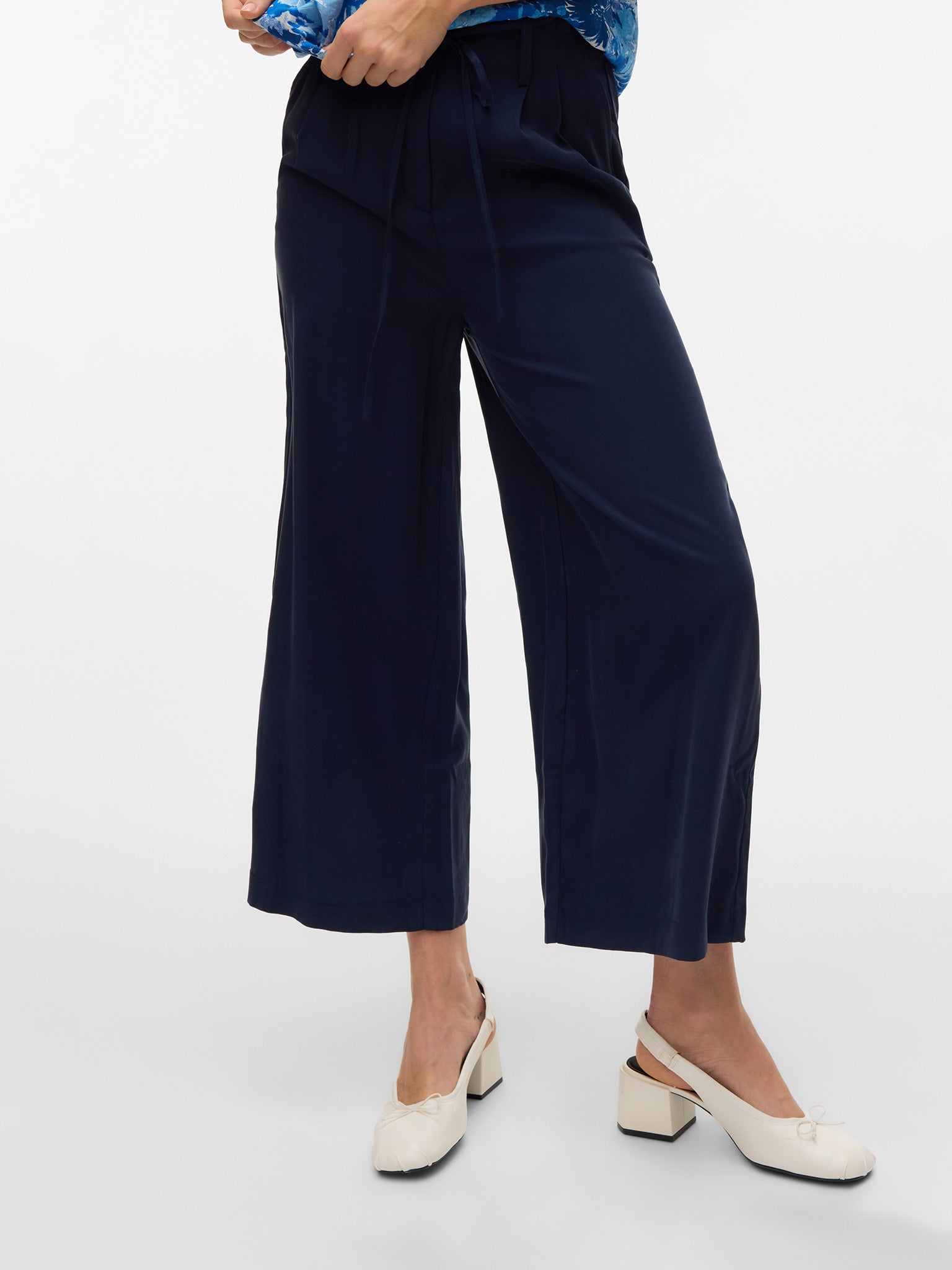 Γυναικεία ζιπ κιλότ VMTANYA HW 7/8 WIDE PANTS 10329981 | 10329981