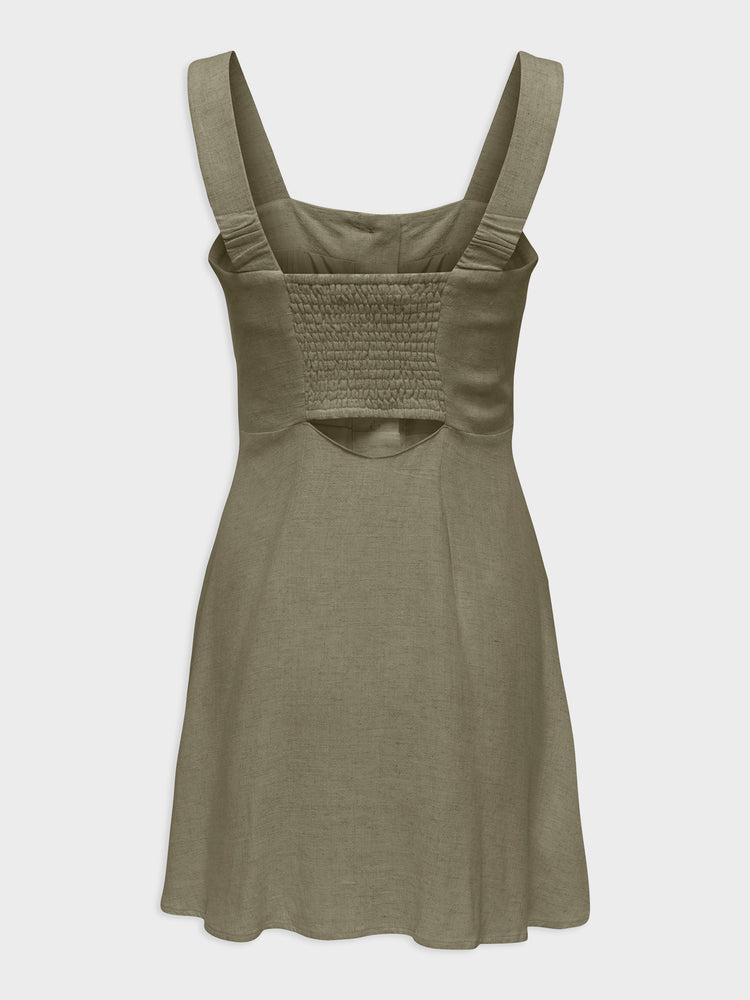 Γυναικείο φόρεμα με τιράντα ONLSIESTA LINEN BL SHORT STRAP DRESS 15370390 | 15370390