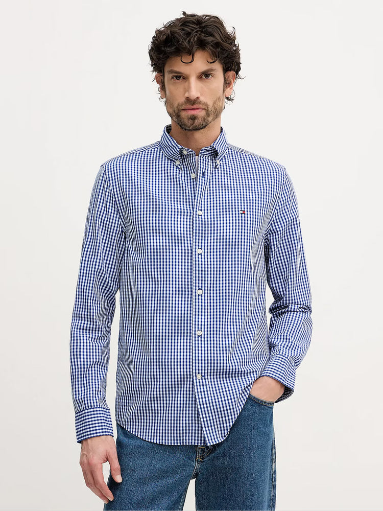 Ανδρικό πουκάμισο καρό FLEX POPLIN BIG GINGHAM RF SHIRT MW0MW417130MS | MW0MW417130MS