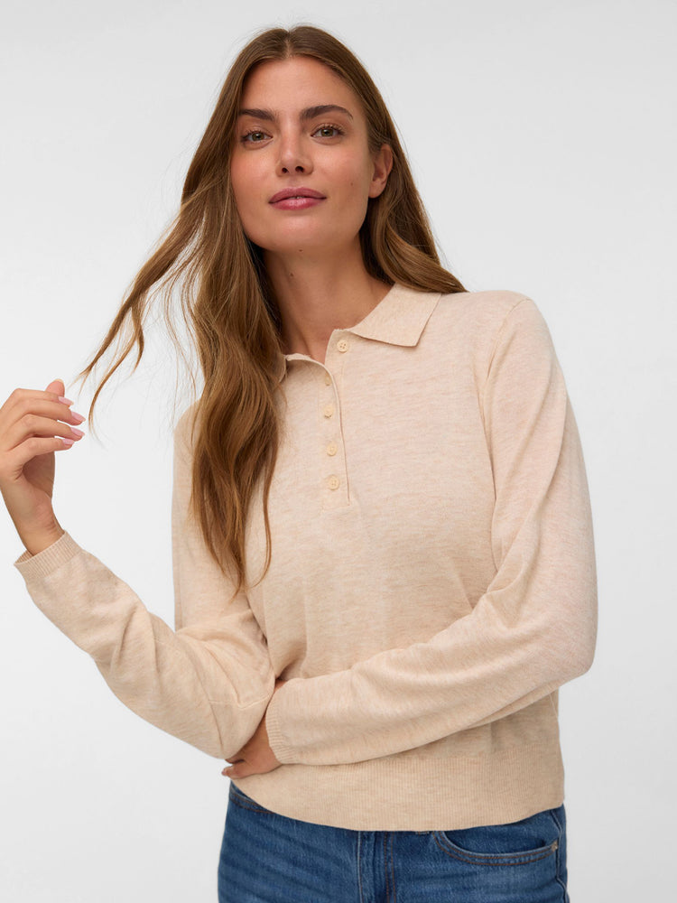 Γυναικεία μπλούζα polo AWSIKITA LS O-NECK KNIT POLO NOOS 10331614 | 10331614