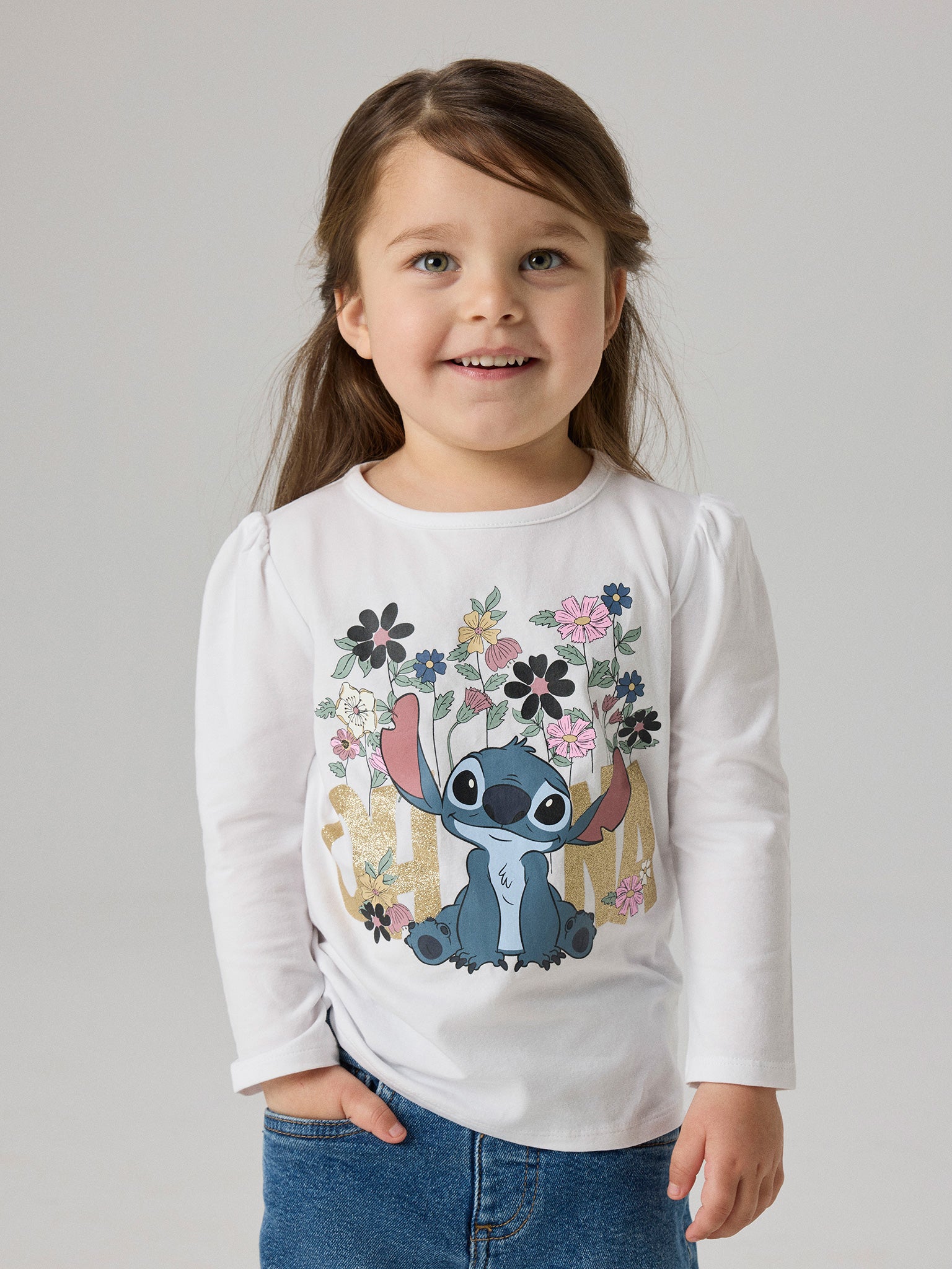 Παιδική μπλούζα μακό NMFJINA STITCH LS TOP BOX NOOS 13257934 | 13257934