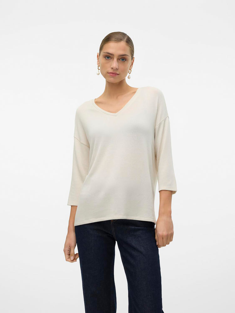 Γυναικεία μπλούζα VMBRIANNA 3/4 V-NECK PULLOVER 10291351 | 10291351