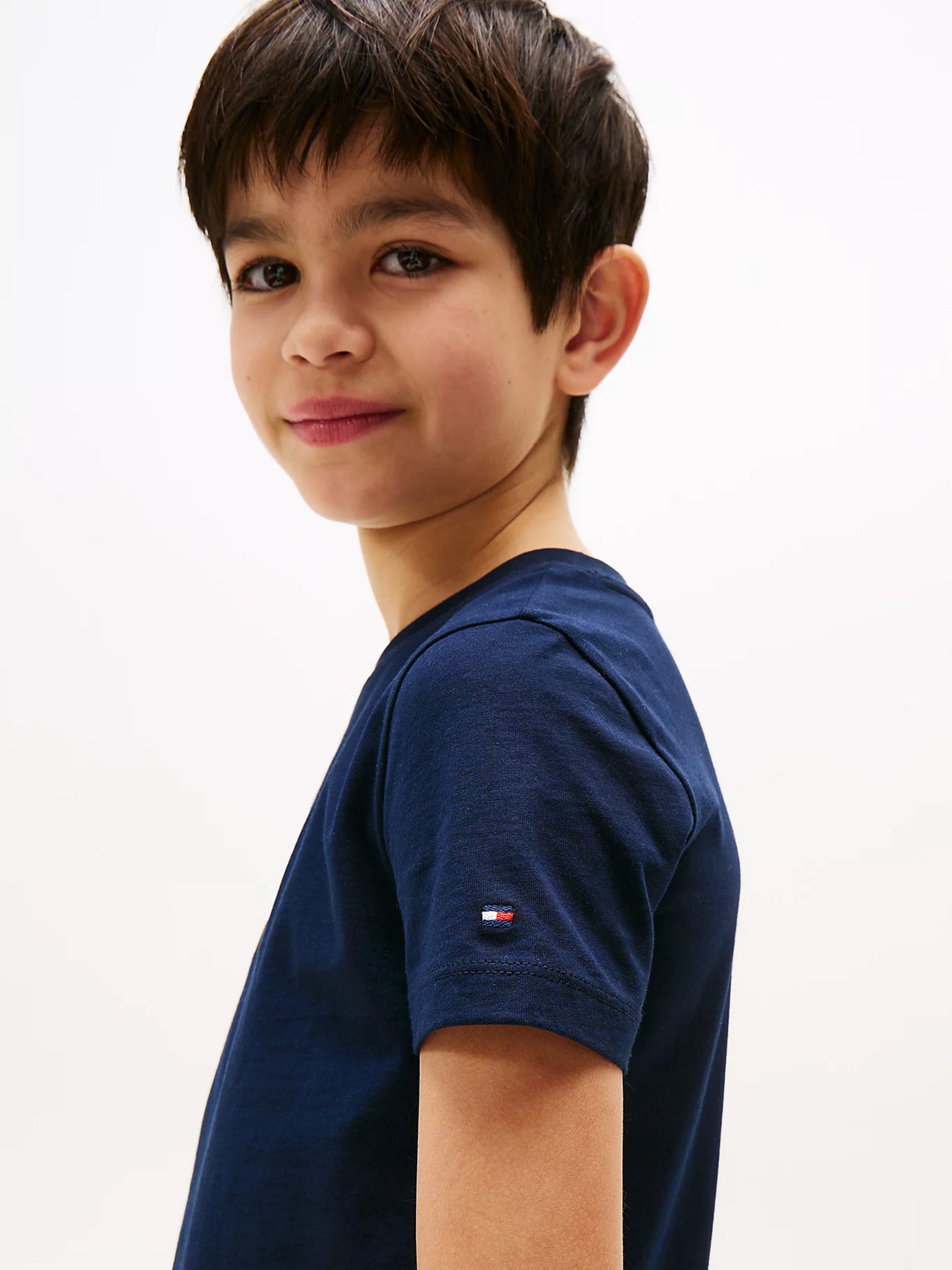 Παιδική μπλούζα μακό TOMMY SCRIPT FLAG PRINT TEE SS KB0KB09725C1G | KB0KB09725C1G
