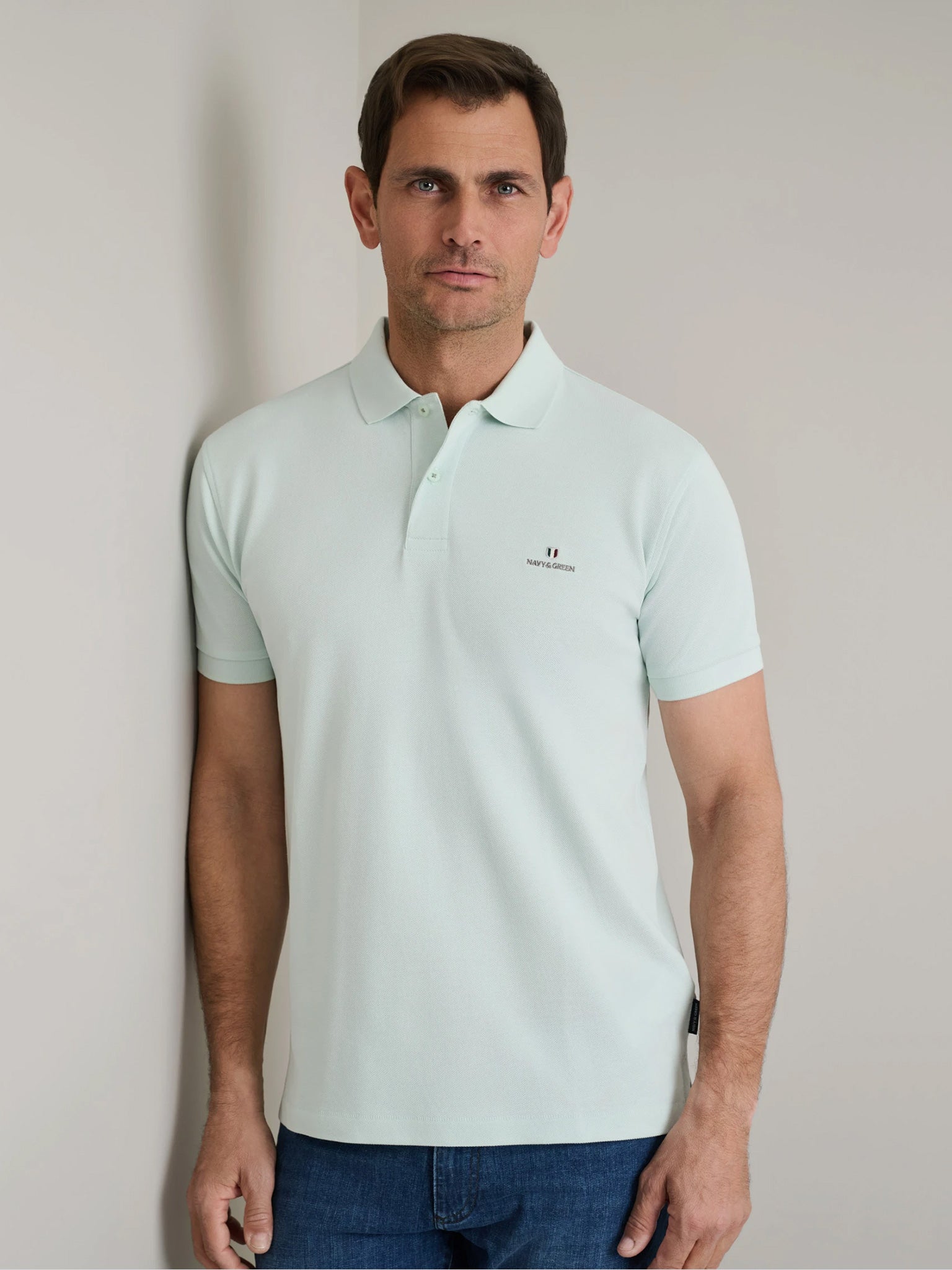 Ανδρικό polo mint green 24GE.300.9 | 24GE.300.9