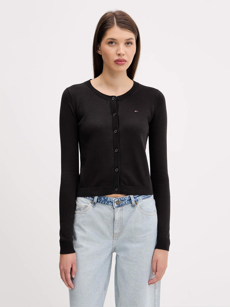 Γυναικεία ζακέτα ψιλή πλέξη TJW ESSENTIAL CREW NECK CARDIGAN DW0DW20976BDS | DW0DW20976BDS