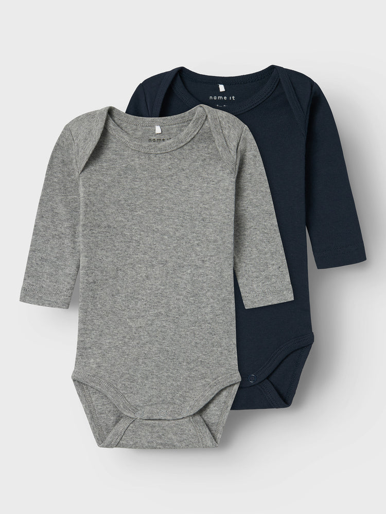 Βρεφικά κορμάκια σετ 2 τεμ NBNBODY 2P LS DARK SAPPHIRE NOOS 13222504 | 13222504