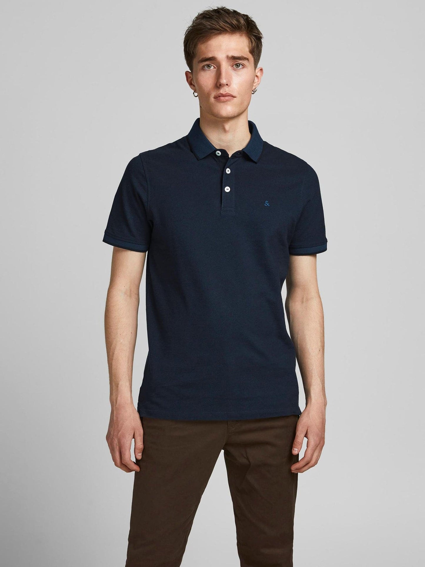 Ανδρικό polo JJEPAULOS POLO SS NOOS 12136668 | 12136668