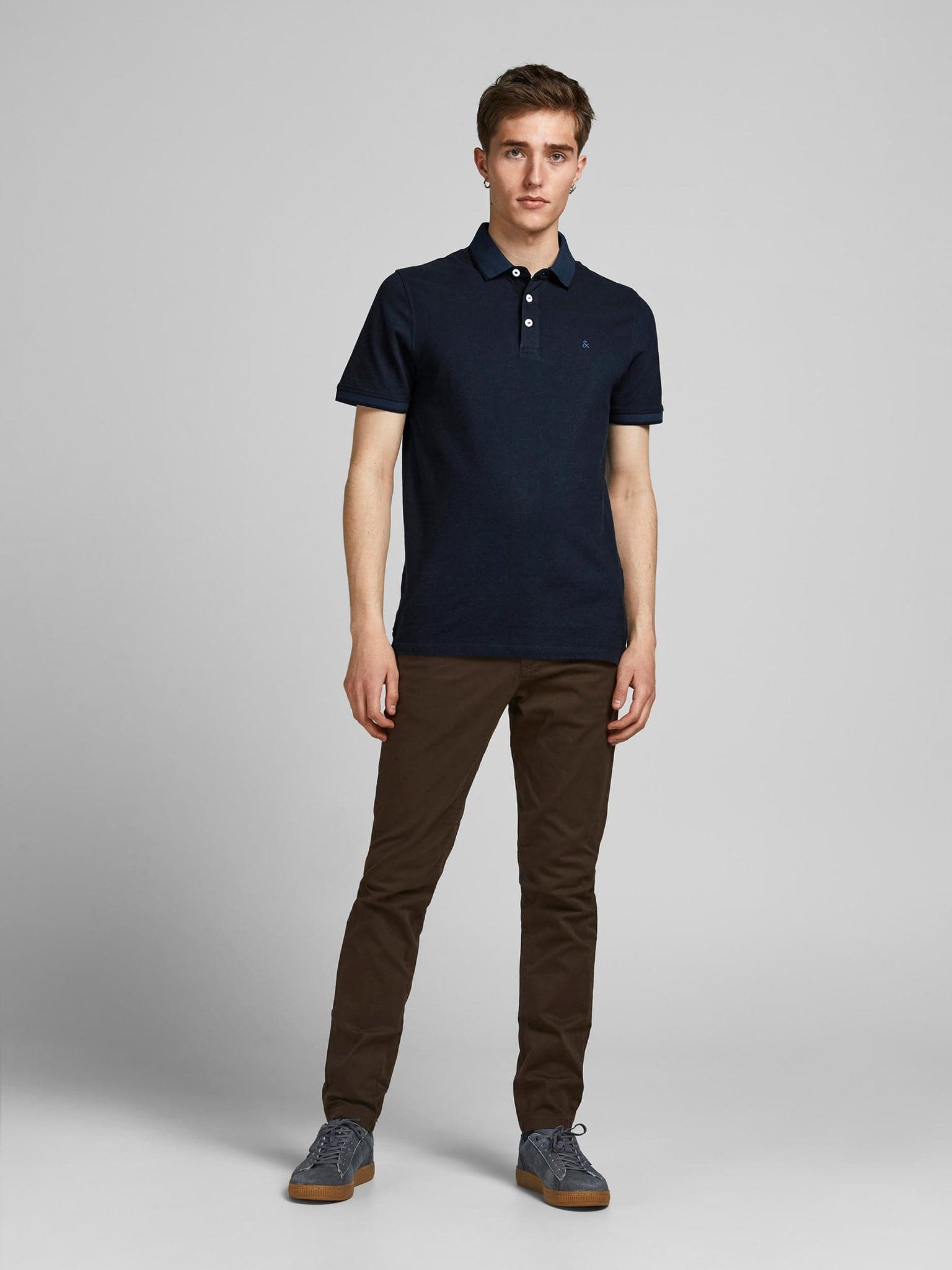 Ανδρικό polo JJEPAULOS POLO SS NOOS 12136668 | 12136668