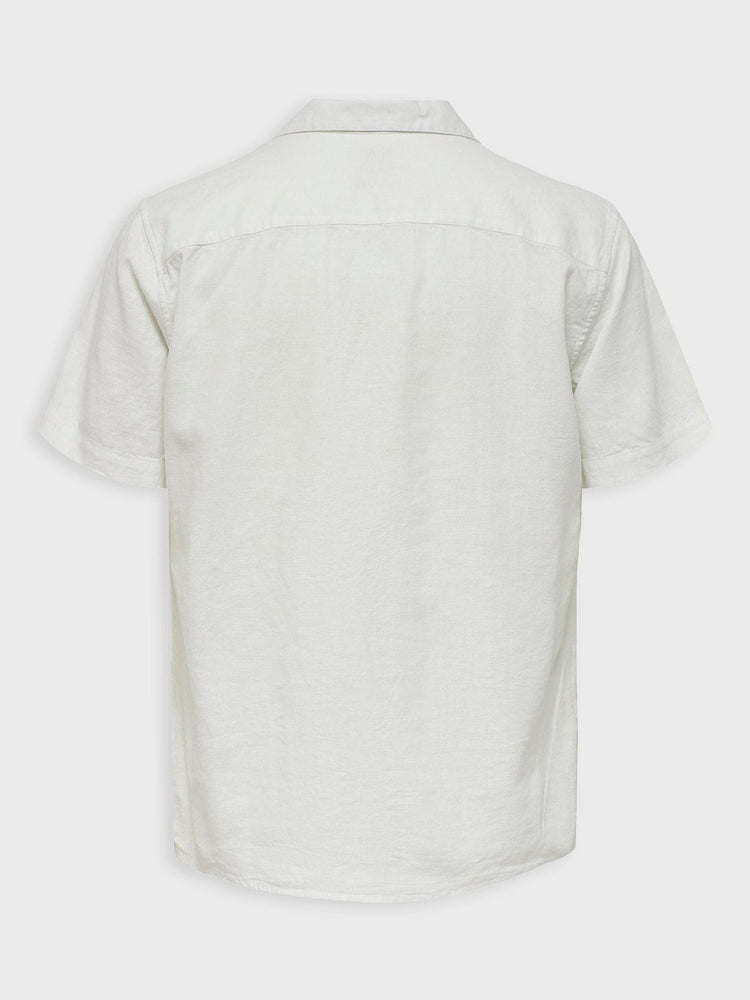 Ανδρικό πουκάμισο ONSNILE S/S LINEN REG SHIRT 22022226 | 22022226