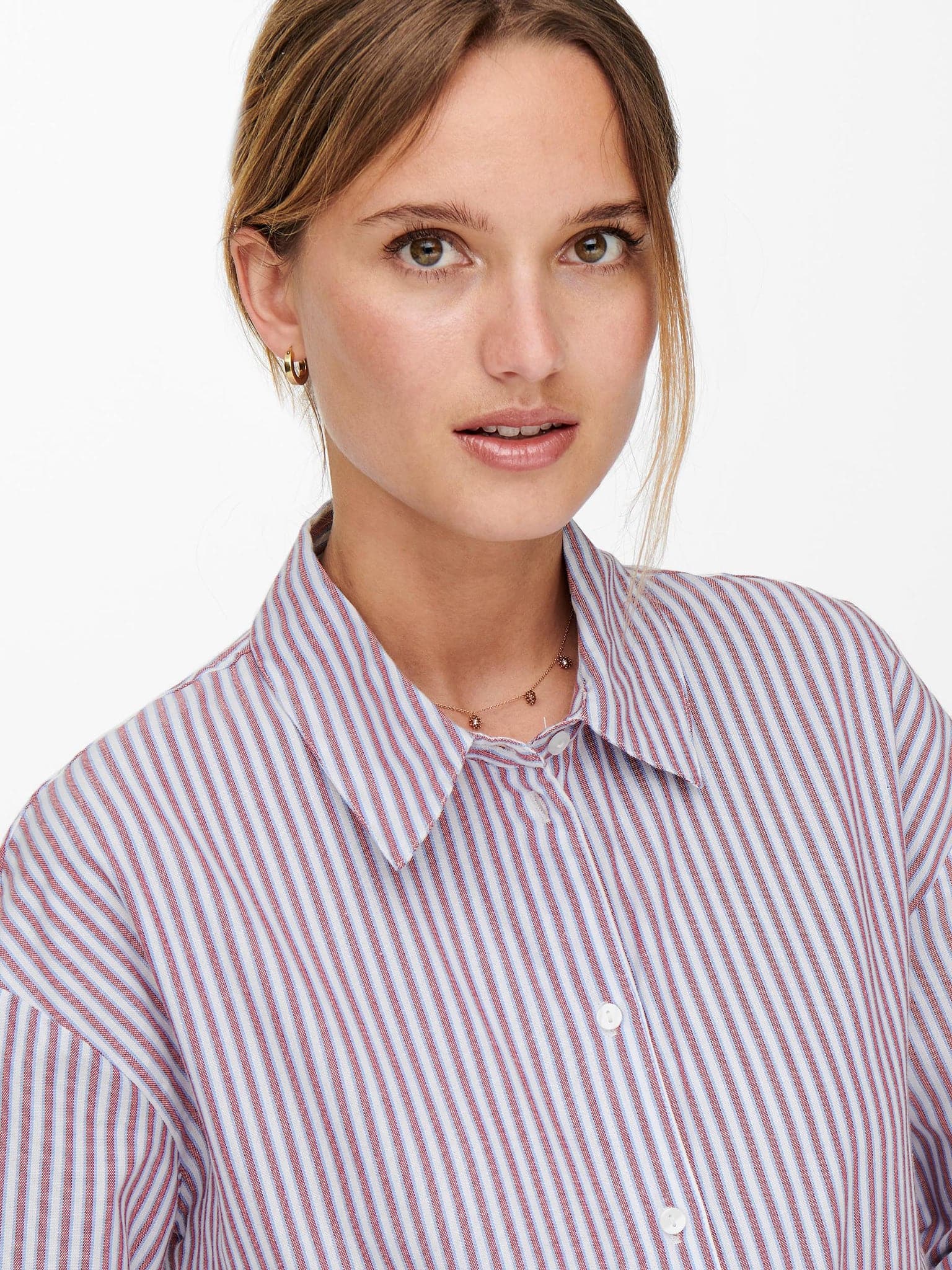 Γυναικείο πουκάμισο ONLKIM LS SHORT STRIPE SHIRT 15251743 | 15251743