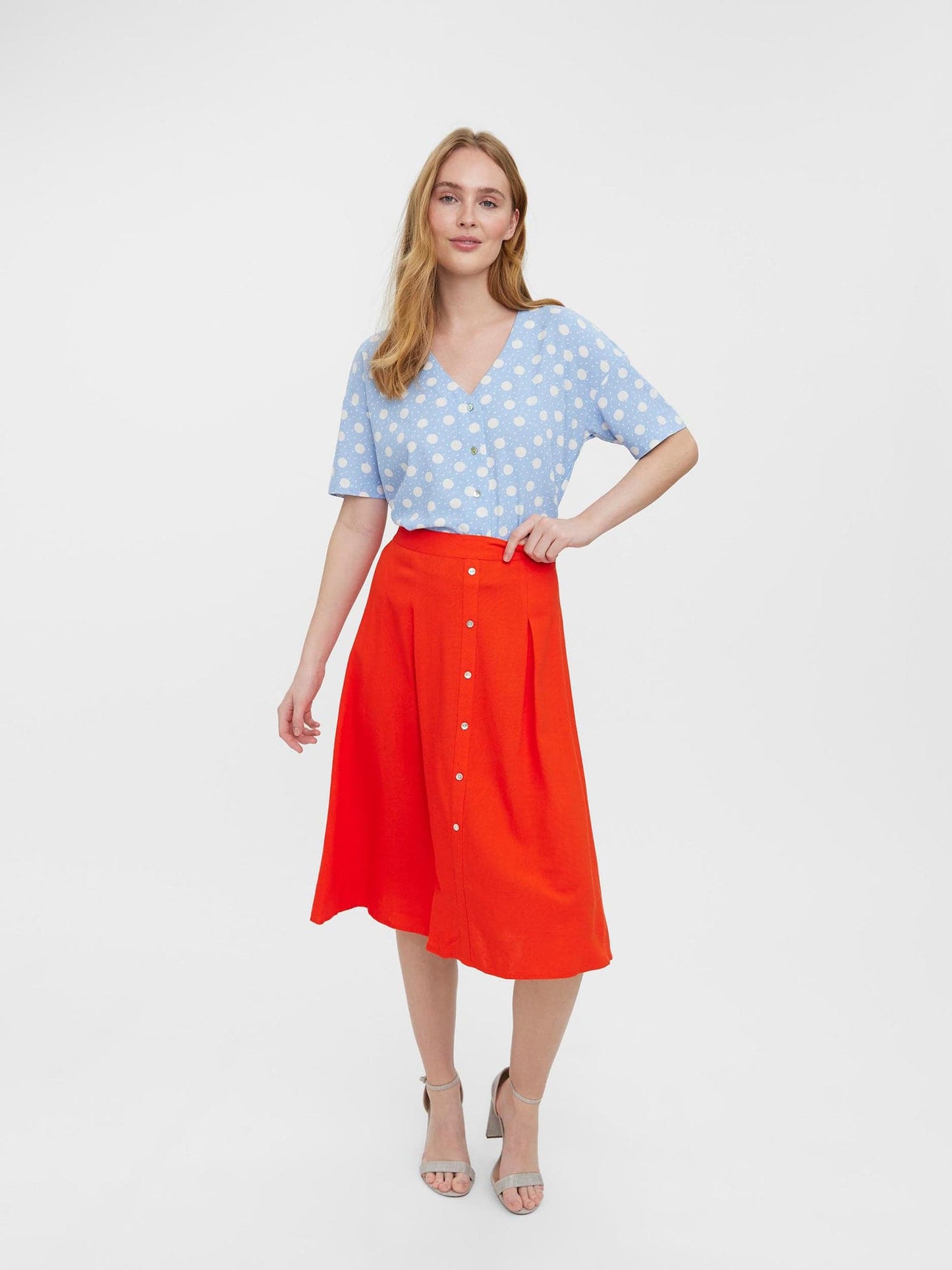 Γυναικεία φούστα VMJESMILO HW CALF SKIRT WVN GA 10260315 | 10260315