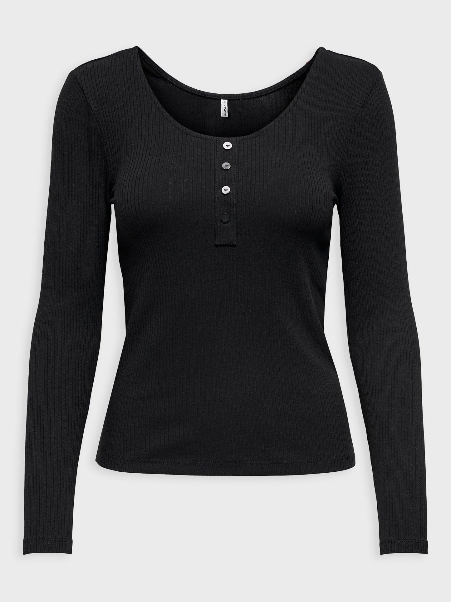 Γυναικεία μπλούζα basic με διακοσμητικά κουμπί | 15224921