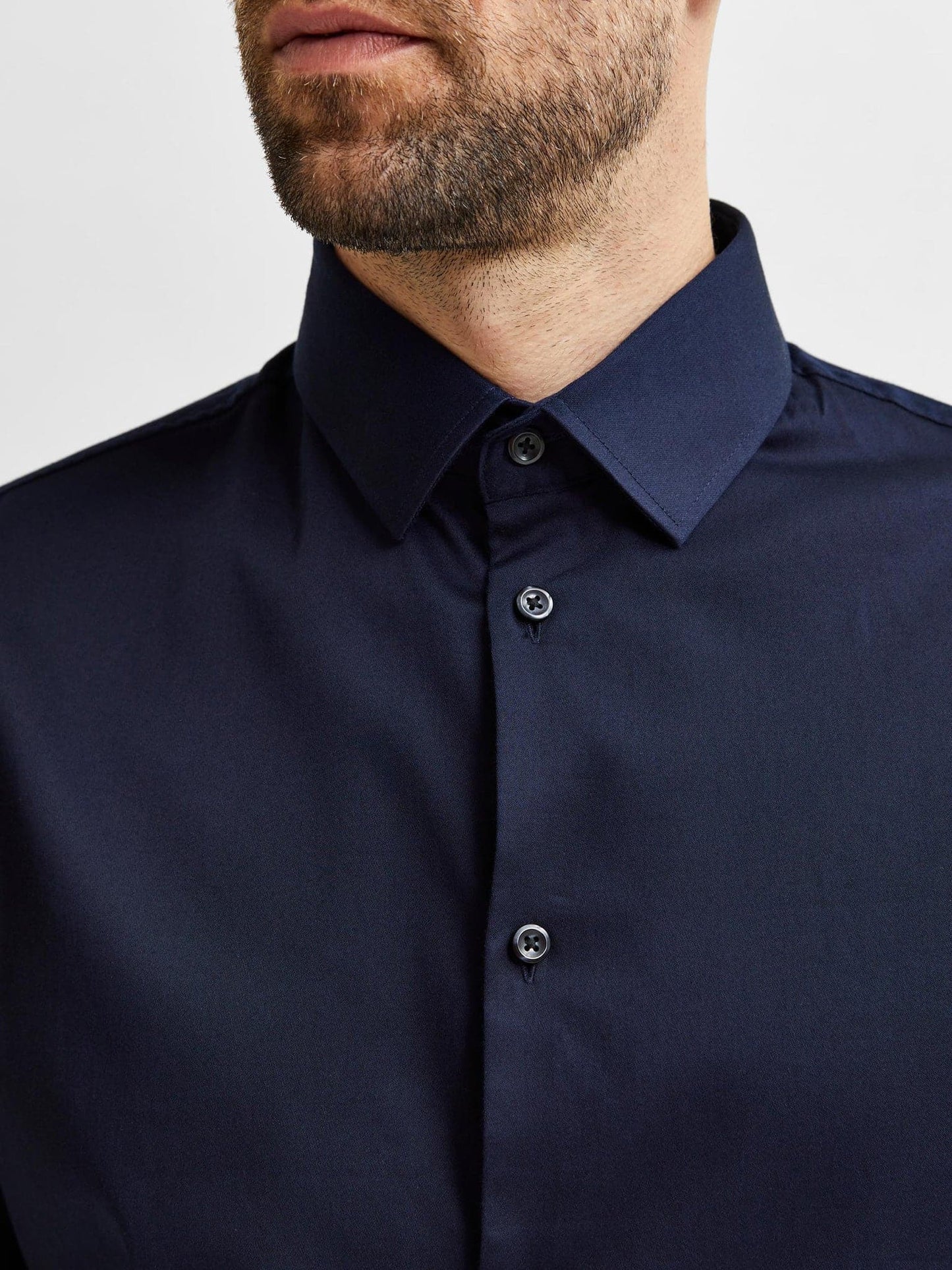 Ανδρικό πουκάμισο SLHSLIMFLEX-PARK SHIRT LS B NOOS 16077346 | 16077346