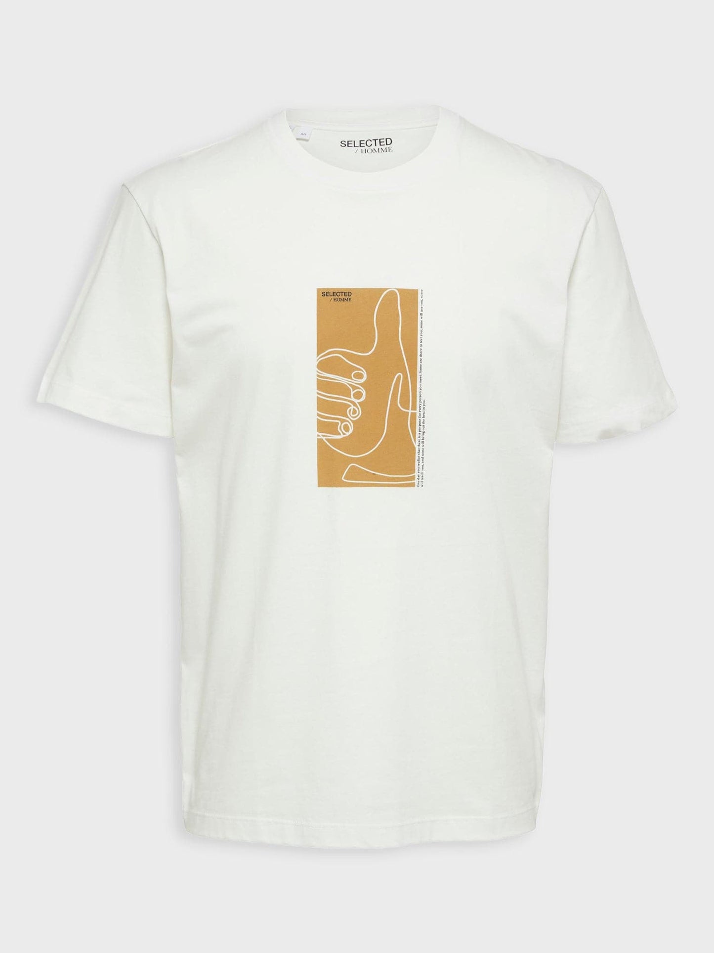Ανδρικό t-shirt SLHROB SS O-NECK TEE W CAMP 16086165 | 16086165