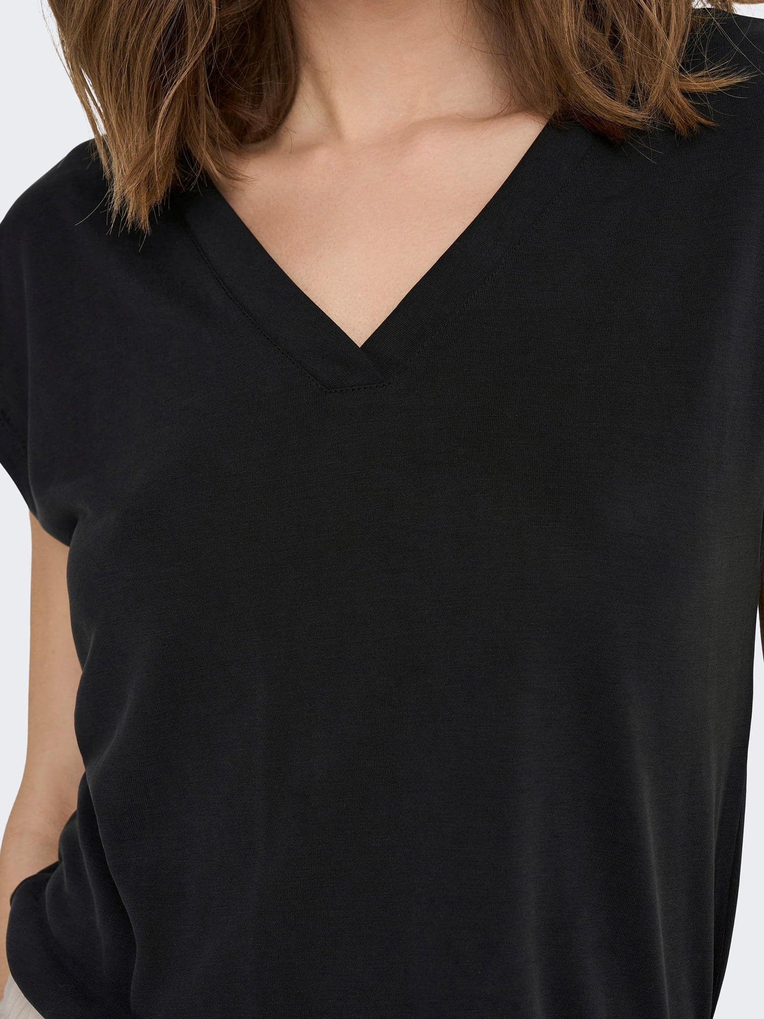 Γυναικεία μπλούζα ONLFREE S/S MODAL V-NECK TOP JRS NOOS 15287041 | 15287041