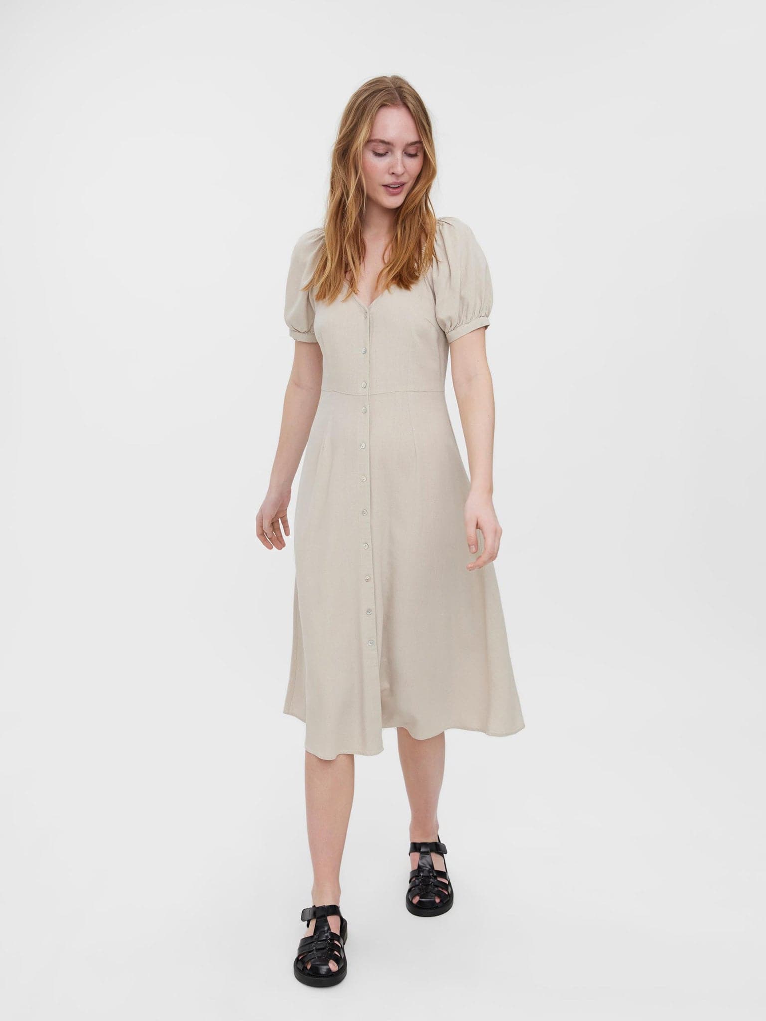 Γυναικείο φόρεμα VMJESMILO S/S CALF SHIRT DRESS WVN GA 10260300 | 10260300