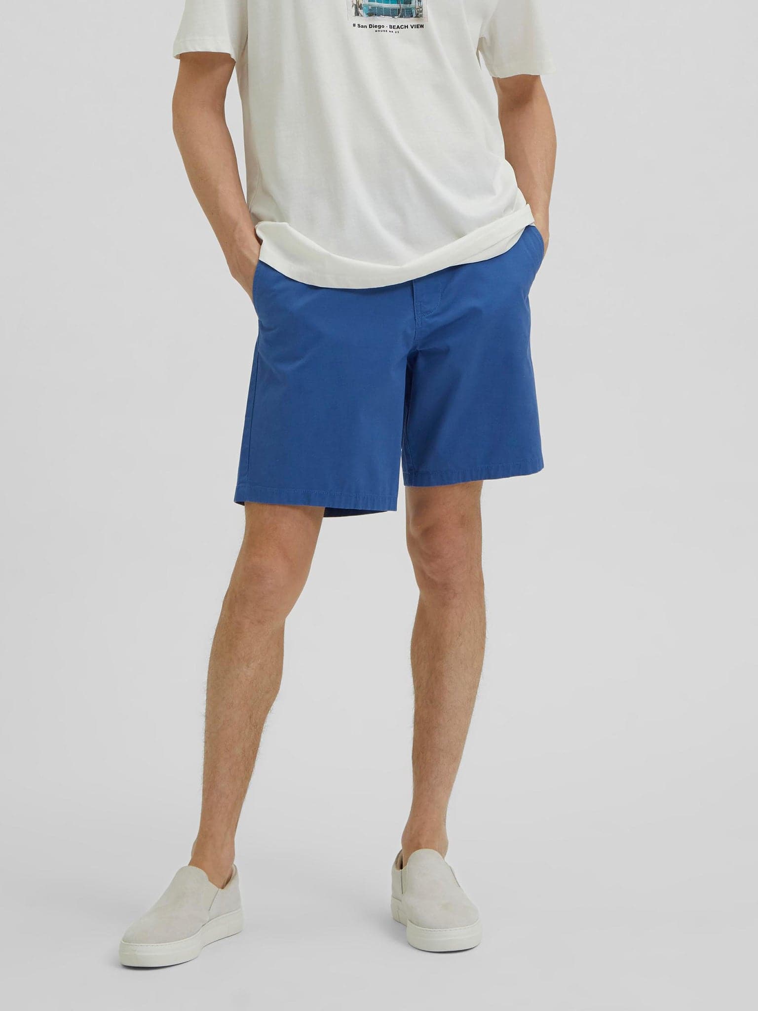 Ανδρική καπαρντινέ βερμούδα SLHCOMFORT-HOMME FLEX SHORTS 16082505 | 16082505