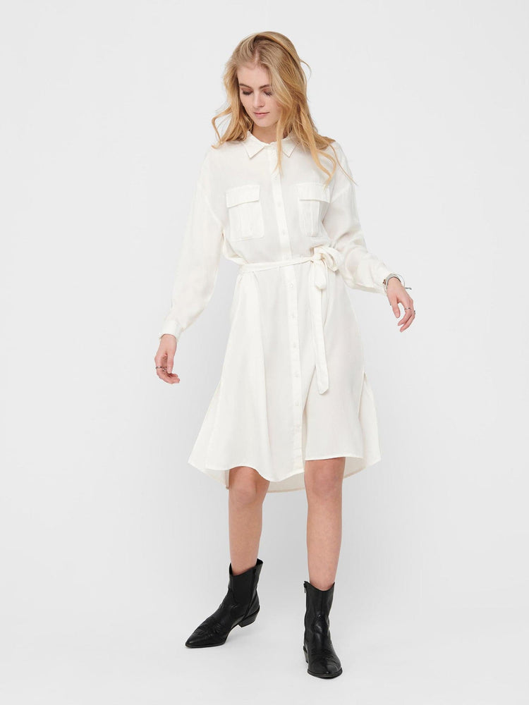 Γυναικείο φόρεμα σεμιζιέ με ζώνη ONLKARLA L/S SHIRT DRESS WVN 15197186 | 15197186