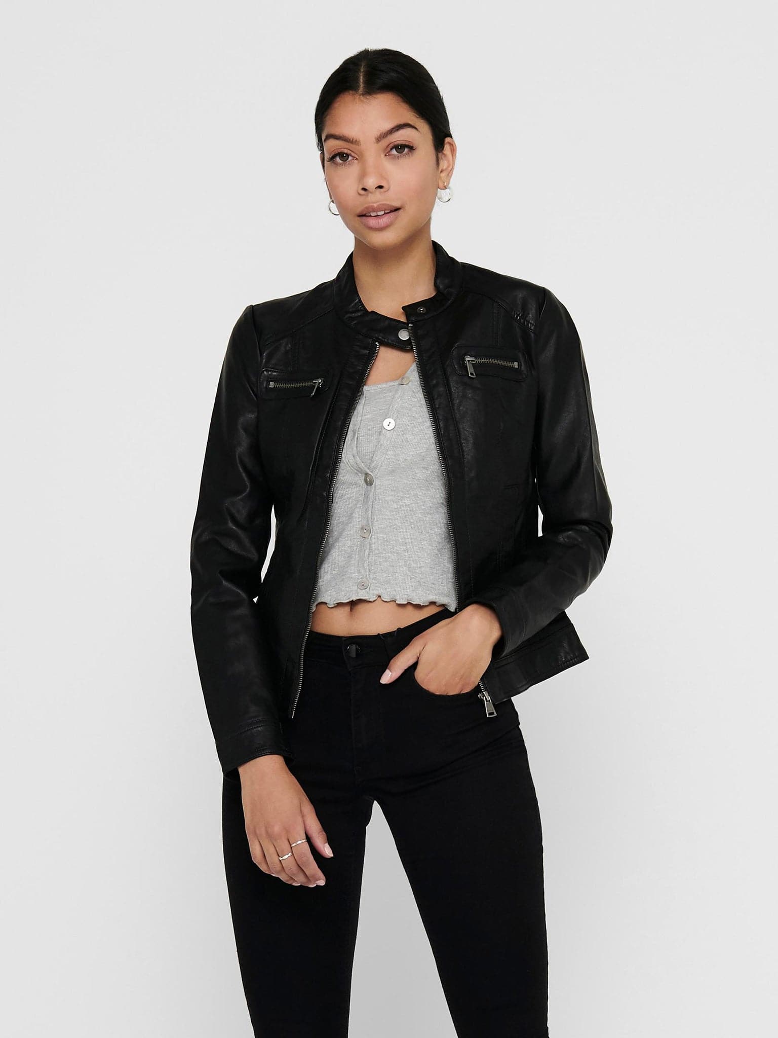 Γυναικείο jacket δερματίνη ONLBANDIT FAUX LEATHER BIKER OTW NOOS 15081400 | 15081400