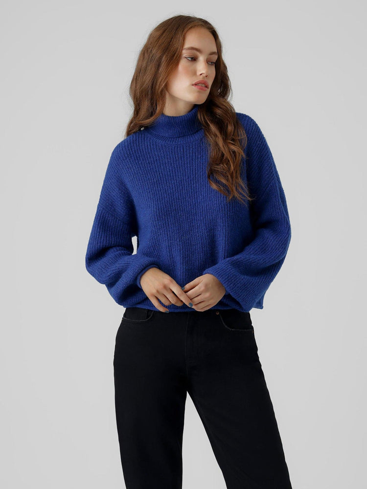 Γυναικεία μπλούζα πλεκτή VMYVONNE LS ROLLNECK ROLLEDGE BLOU 10273449 | 10273449