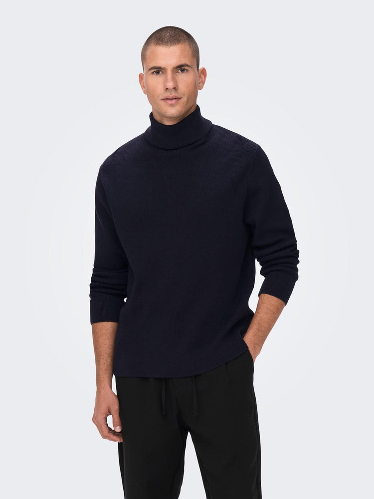 Ανδρική μπλούζα ζιβάγκο ONSPHIL REG 12 STRUC ROLL NECK KNIT NOOS 22023202 | 22023202