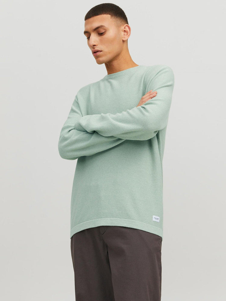 Ανδρική μπλούζα πλεκτή JJEGUSTAV KNIT CREW NECK NOOS  12201706 | 12201706
