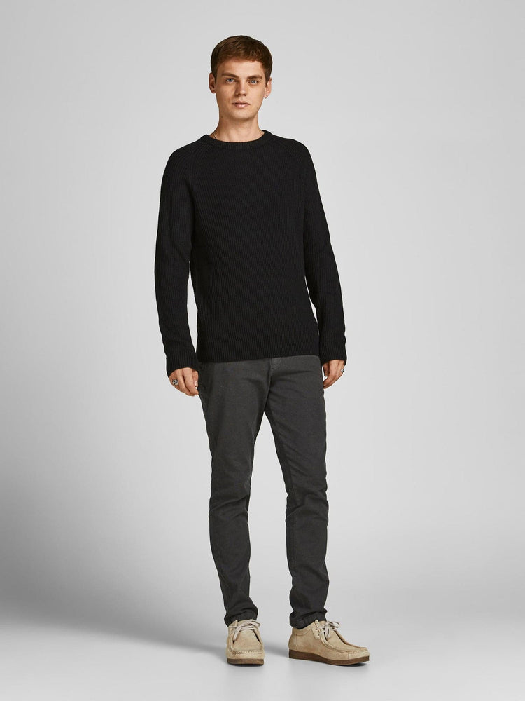 Ανδρική μπλούζα πλεκτή JJPANNEL KNIT CREW NECK PRE 12220815 | 12220815