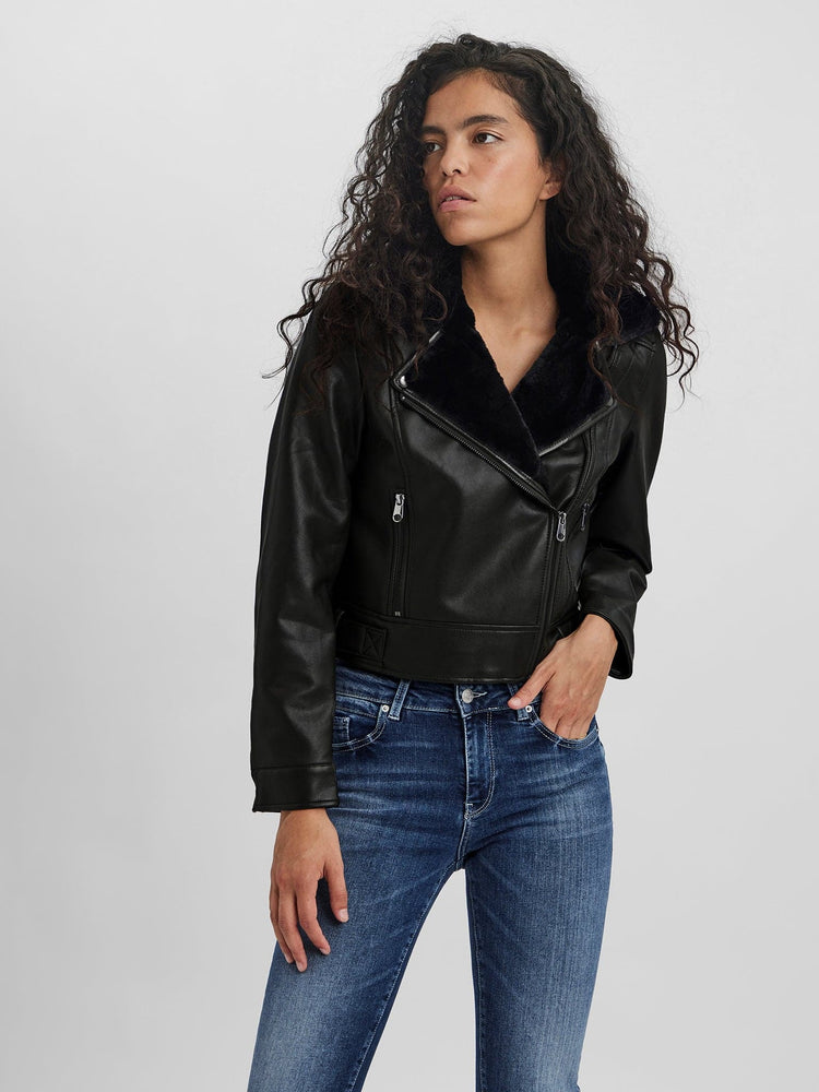 Γυναικείο μπουφάν δερματίνη VMHAILEY SHORT COATED JACKET 10250405 | 10250405