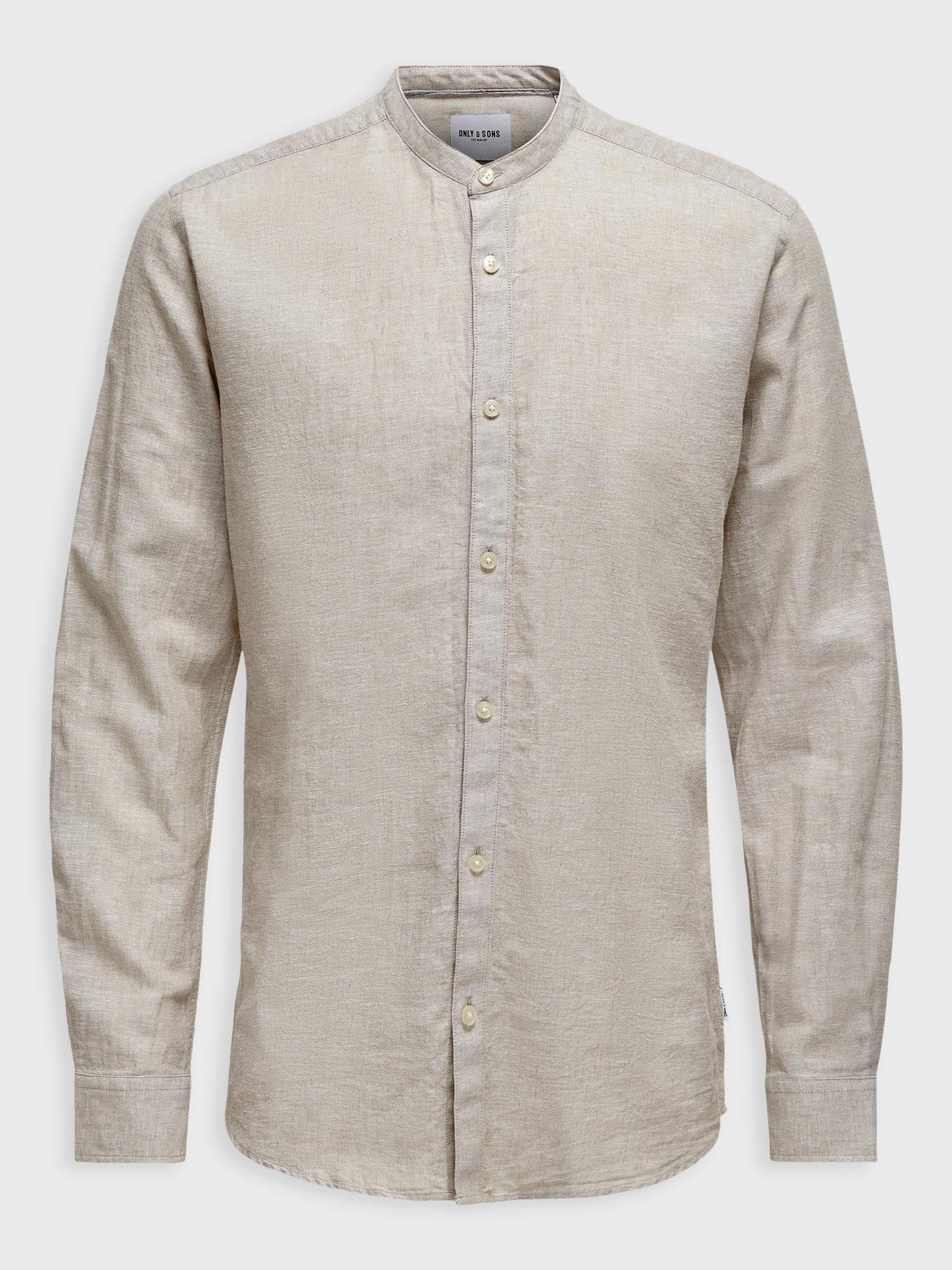 Ανδρικό πουκάμισο λινό ONSCAIDEN LS SOLID LINEN MAO SHIRT NOOS 22019173 | 22019173