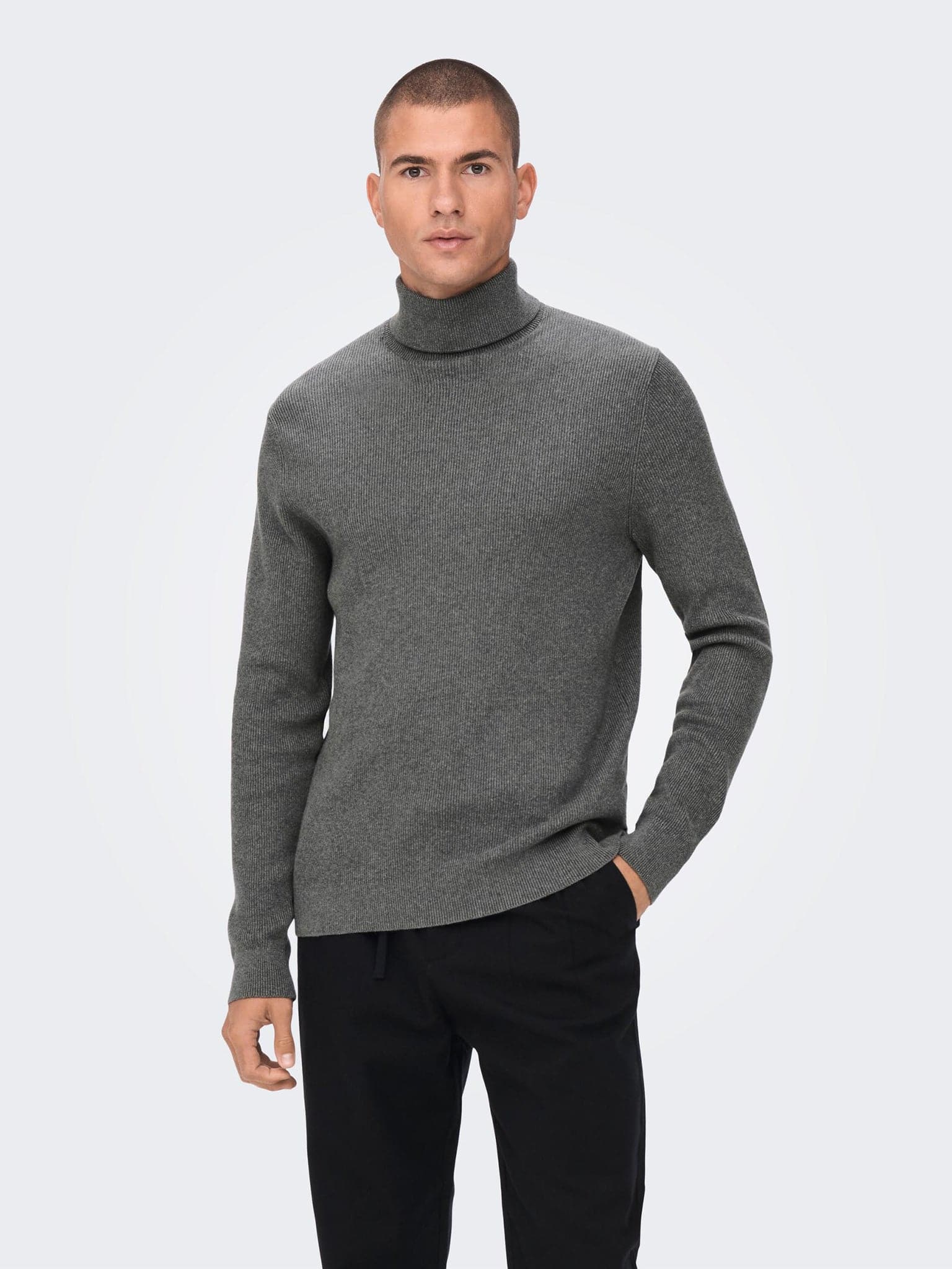 Ανδρική μπλούζα ζιβάγκο ONSPHIL REG 12 STRUC ROLL NECK KNIT NOOS 22023202 | 22023202