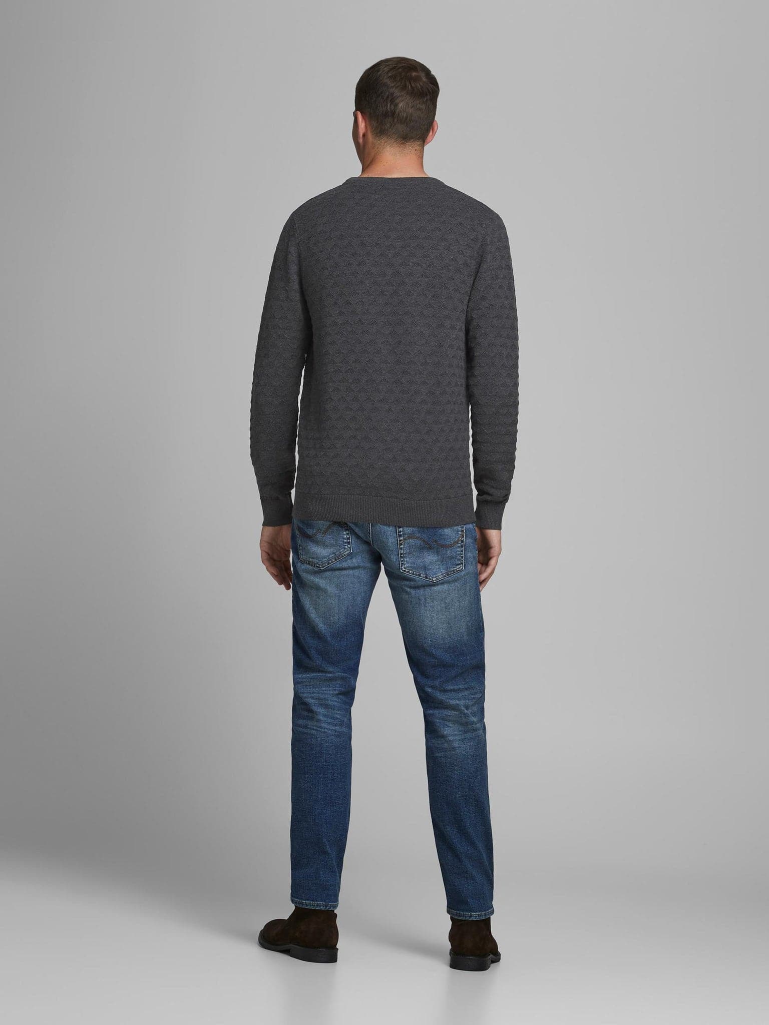 Ανδρική μπλούζα πλεκτή JPRBLUMARCUS KNIT CREW NECK LTN 12179891 | 12179891