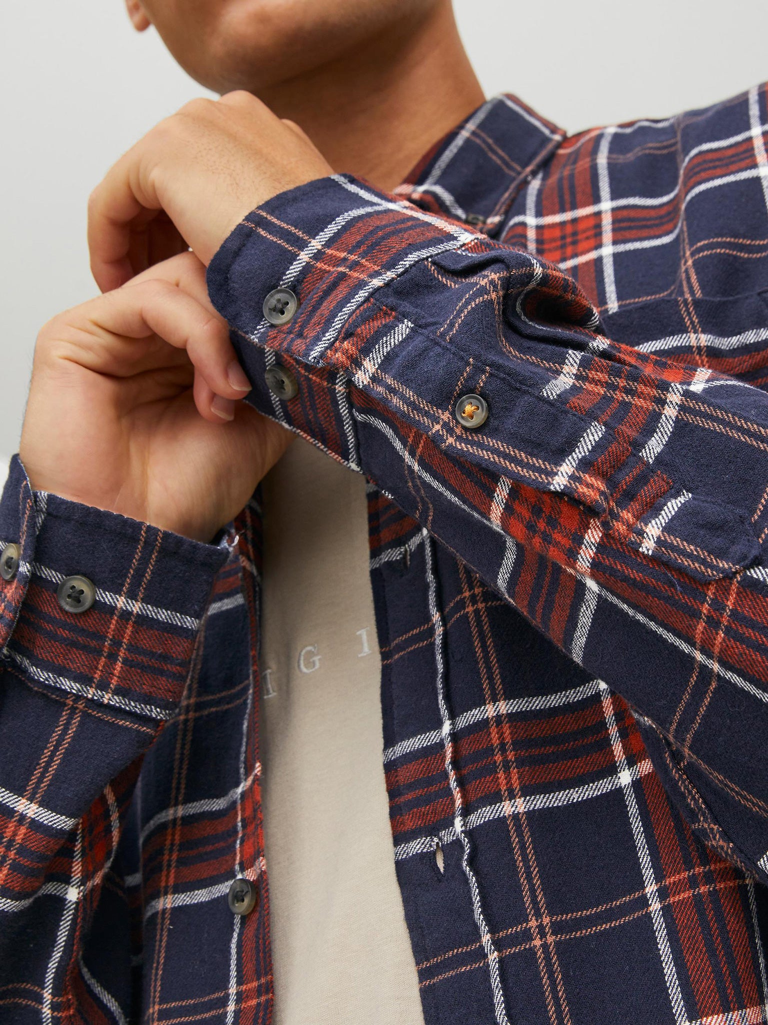 Ανδρικό πουκάμισο JJECLASSIC CHECK SHIRT L/S AU22 12209098 | 12209098