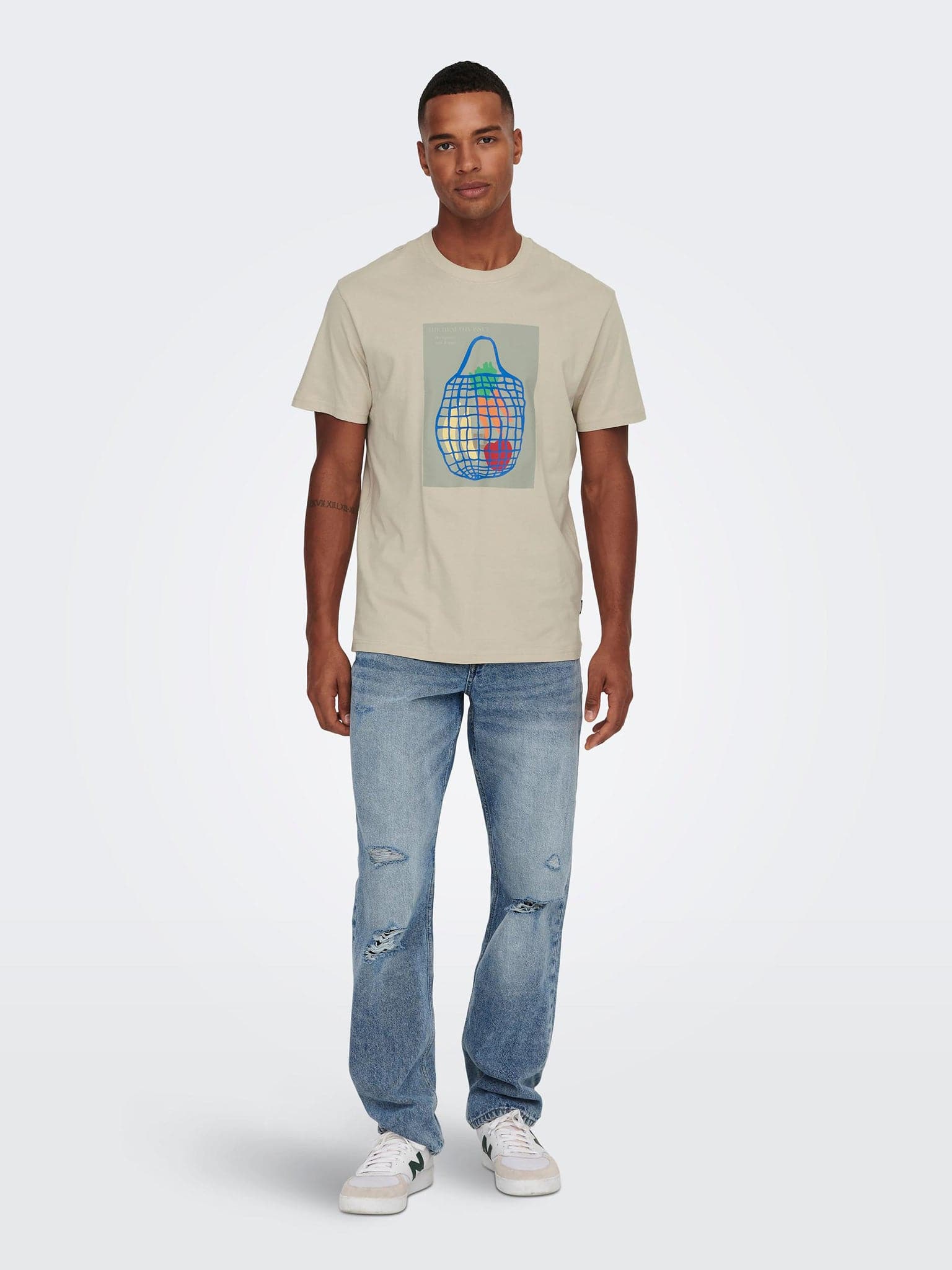 Ανδρικό t-shirt ONSPARKER REG FRUIT SS TEE 22025265 | 22025265