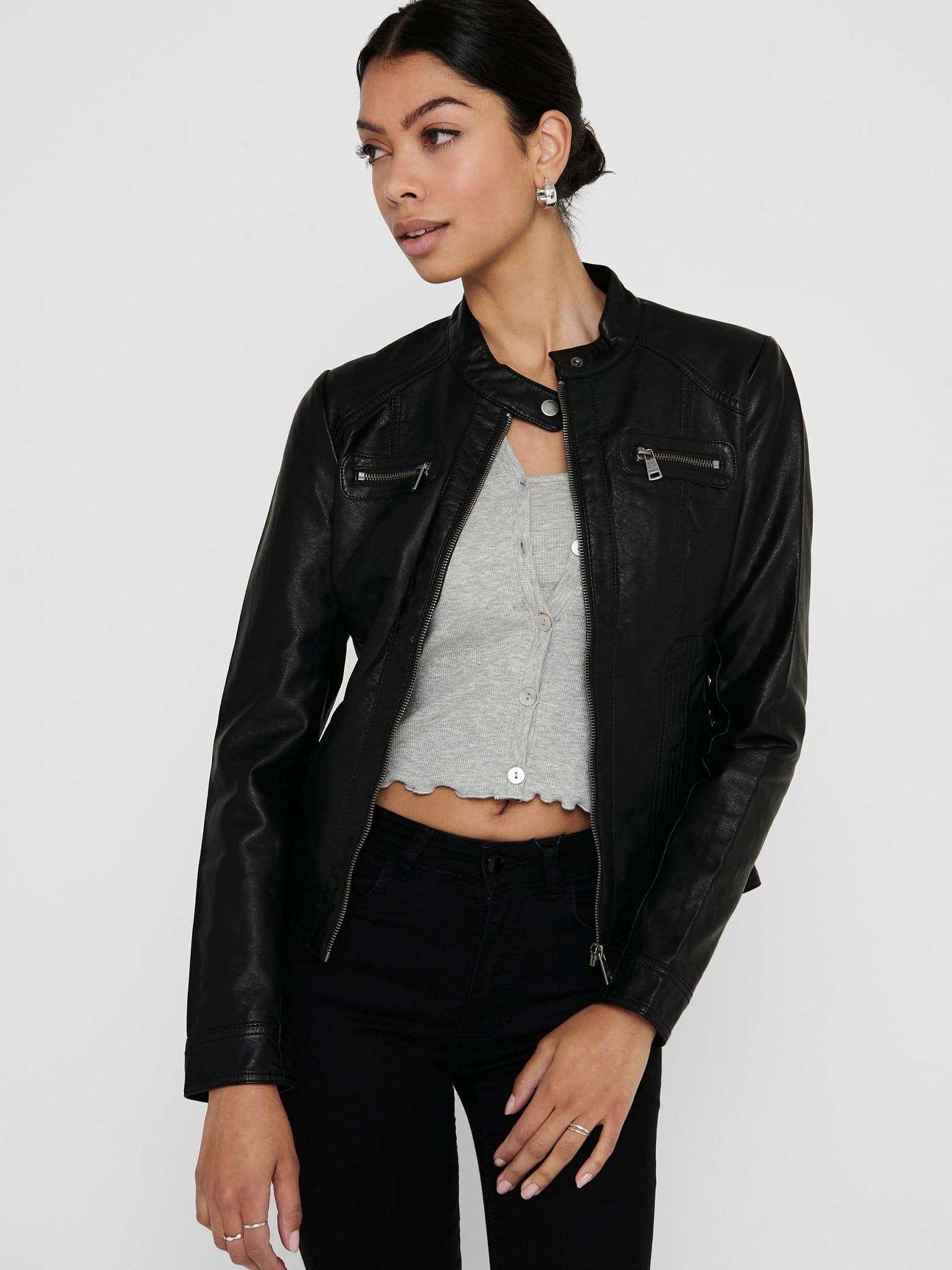 Γυναικείο jacket δερματίνη ONLBANDIT FAUX LEATHER BIKER OTW NOOS 15081400 | 15081400