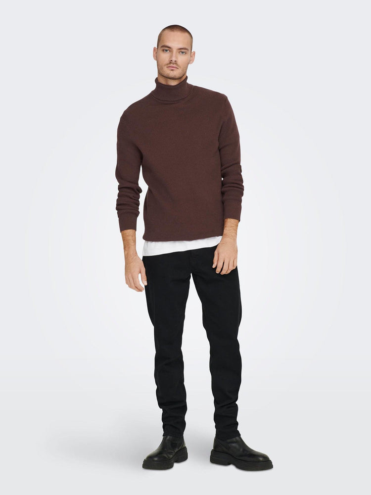 Ανδρική μπλούζα ζιβάγκο ONSPHIL REG 12 STRUC ROLL NECK KNIT NOOS 22023202 | 22023202