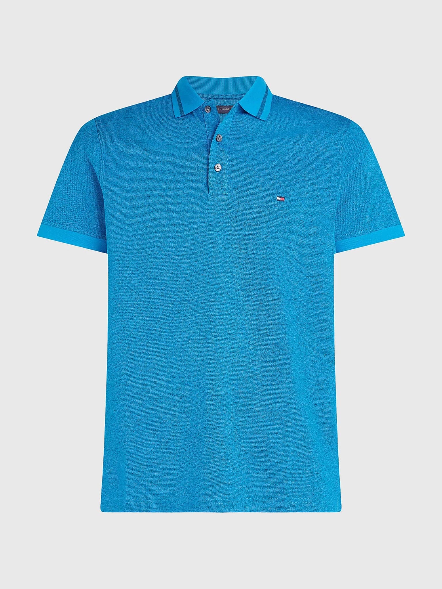 TIPPED MOULINÉ SLIM FIT POLO MW0MW30780CZW | MW0MW30780CZW