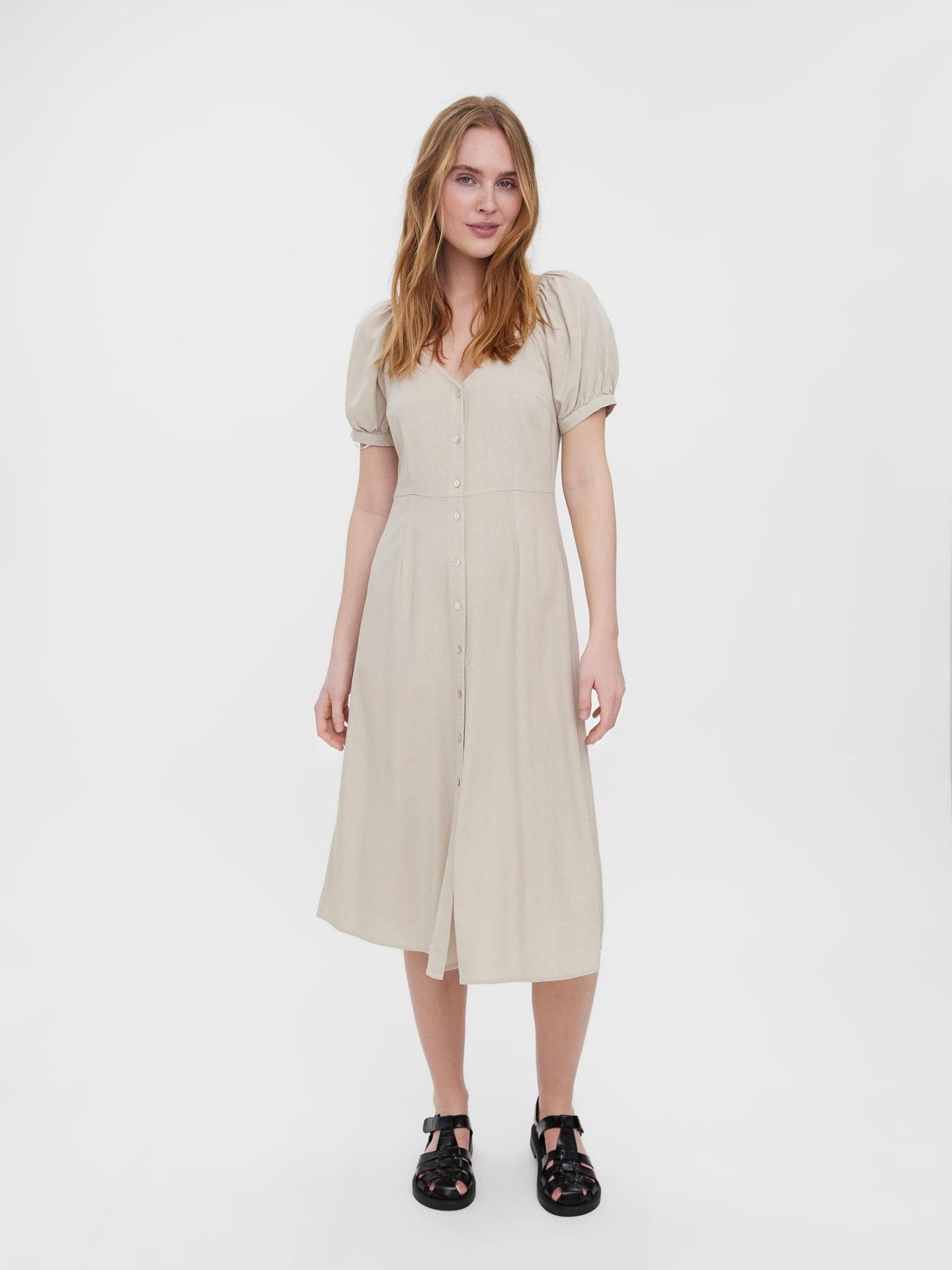 Γυναικείο φόρεμα VMJESMILO S/S CALF SHIRT DRESS WVN GA 10260300 | 10260300