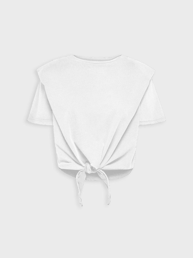 Γυναικεία μπλούζα t-shirt ONLAMY PADDED SHOULDER KNOT 15227229 | 15227229