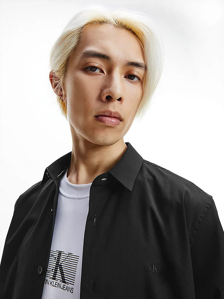 Ανδρικό πουκάμισο CHEST LOGO SLIM STRETCH SHIRT J30J319065BEH | J30J319065BEH