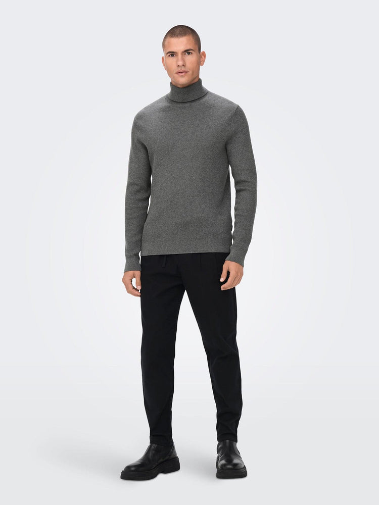 Ανδρική μπλούζα ζιβάγκο ONSPHIL REG 12 STRUC ROLL NECK KNIT NOOS 22023202 | 22023202