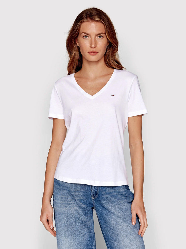 Γυναικείο t-shirt TJW SLIM SOFT V NECK TEE DW0DW14617YBR | DW0DW14617YBR